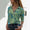 Women’s Casual Printed Long Sleeve Slim T-Shirt with Lapel Collar