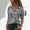 Women’s Casual Printed Long Sleeve Slim T-Shirt with Lapel Collar